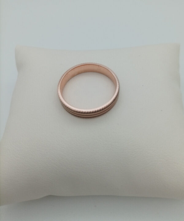 Srebrni prsten muški rose gold crna-531