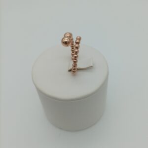Srebrni prsten rose gold kuglice podesiv-125