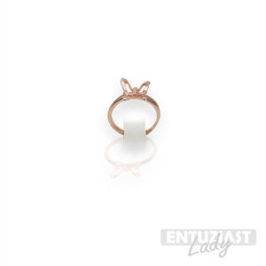 Srebrni prsten mini rose gold leptir podesiv-0