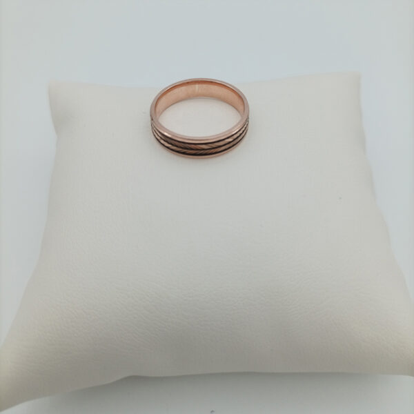 Srebrni prsten muški rose gold crna rad-2531